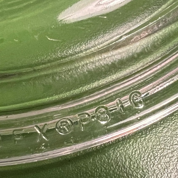 Vintage Pyrex Glass Lid 16 P 8 1 G for round casserole baking dish cover only - Picture 3 of 7